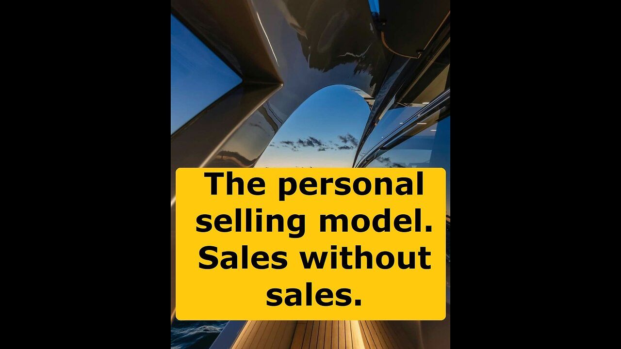 The personal selling model. Sales without sales. Business.