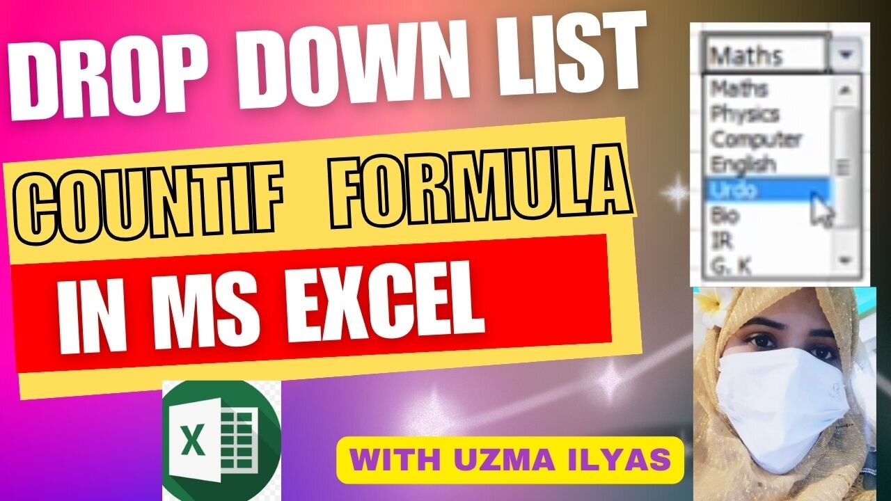 How to use COUNTIF FORMULA in Excel, with Uzma Ilyas