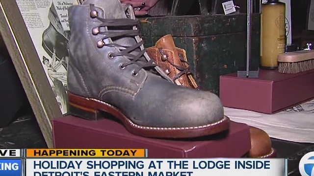 Checking out shoes at The Lodge
