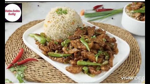 Chicken Chilli Dry with Fried Rice Recipe