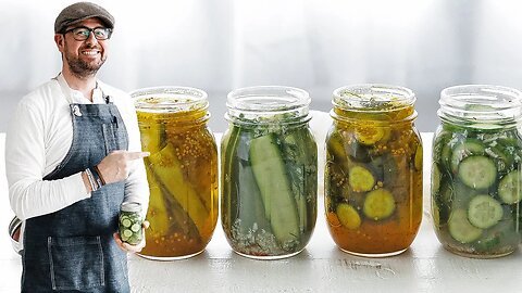 Homemade Dill Pickles and Bread and Butter Pickles