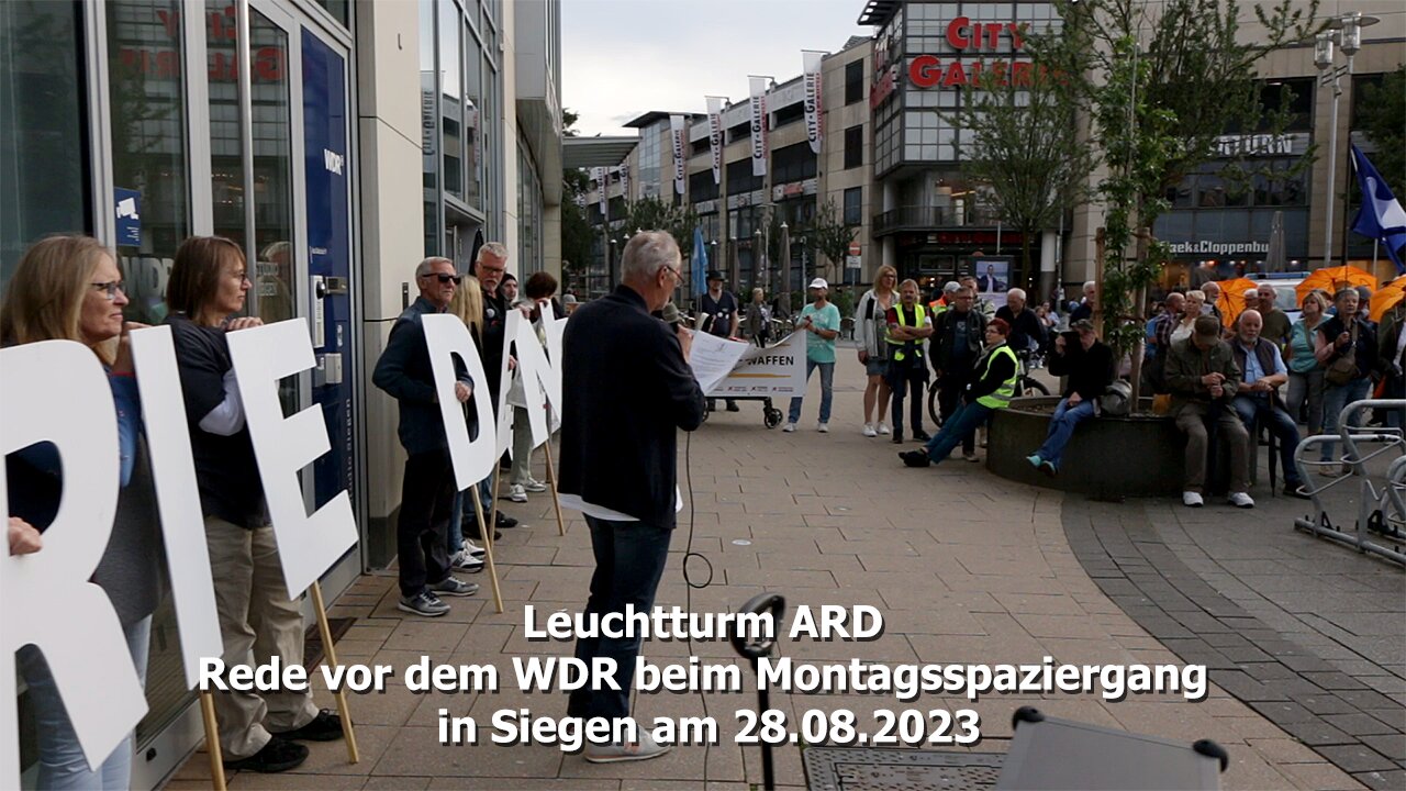 Demo Siegen - 28.08.2023 - Rede vor dem WDR