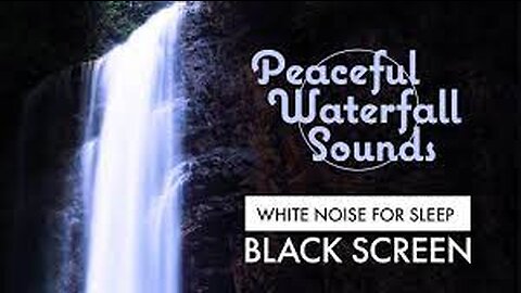 WATERFALL Sounds for Sleeping BLACK SCREEN | Sleep and Relaxation | Dark Screen Nature Sounds