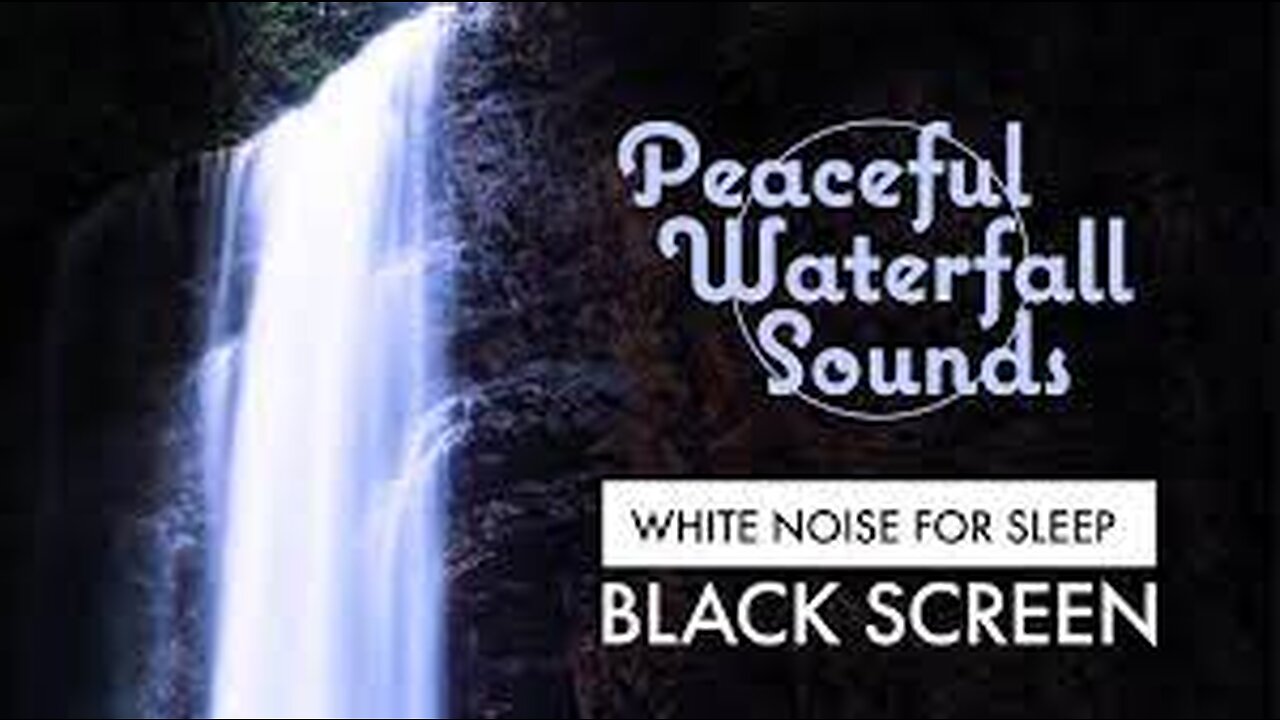 WATERFALL Sounds for Sleeping BLACK SCREEN | Sleep and Relaxation | Dark Screen Nature Sounds