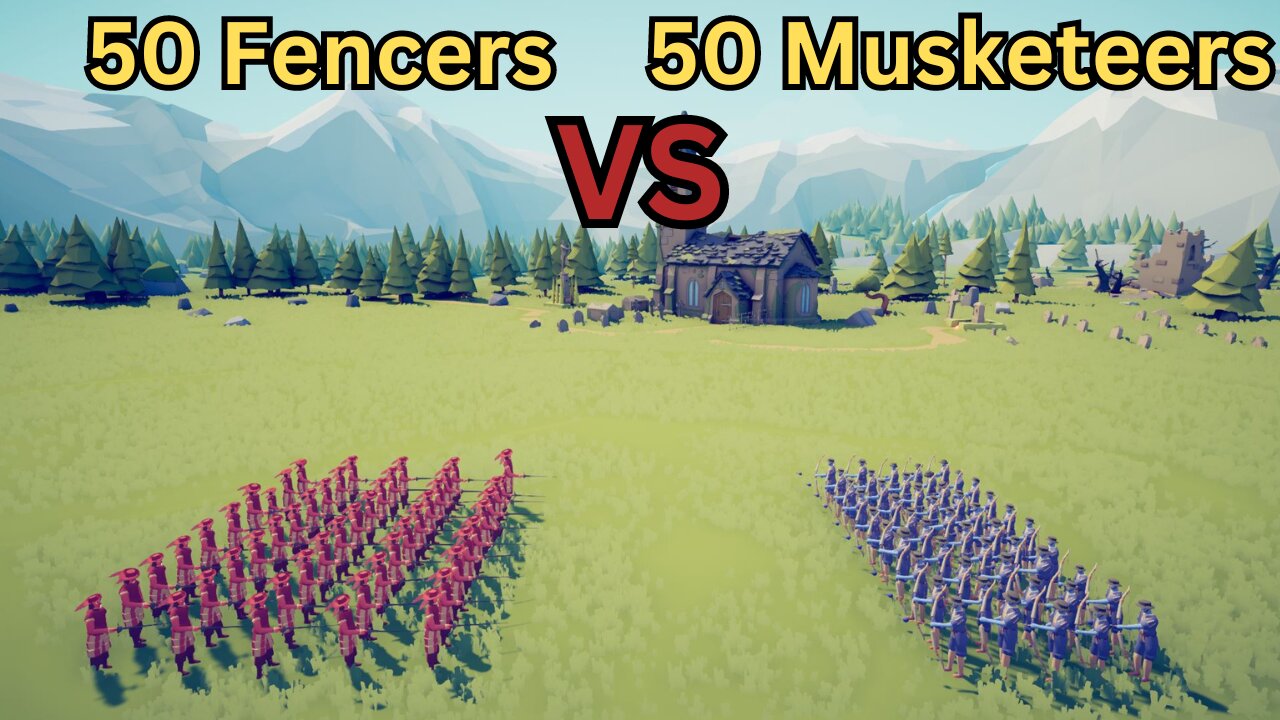 50 Fencers Versus 50 Musketeers || Totally Accurate Battle Simulator