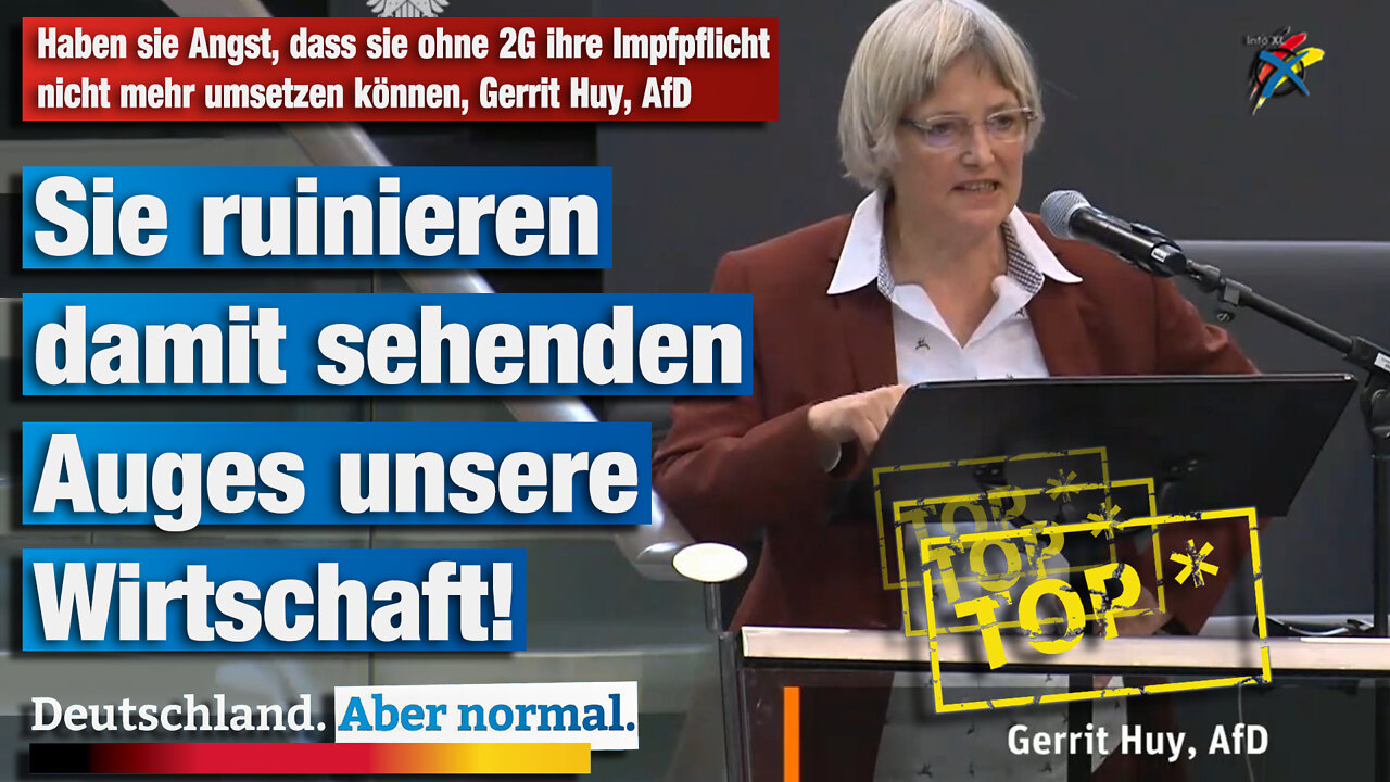 Haben sie Angst, dass sie ohne 2G ihre Impfpflicht nicht mehr umsetzen können, Gerrit Huy, AfD