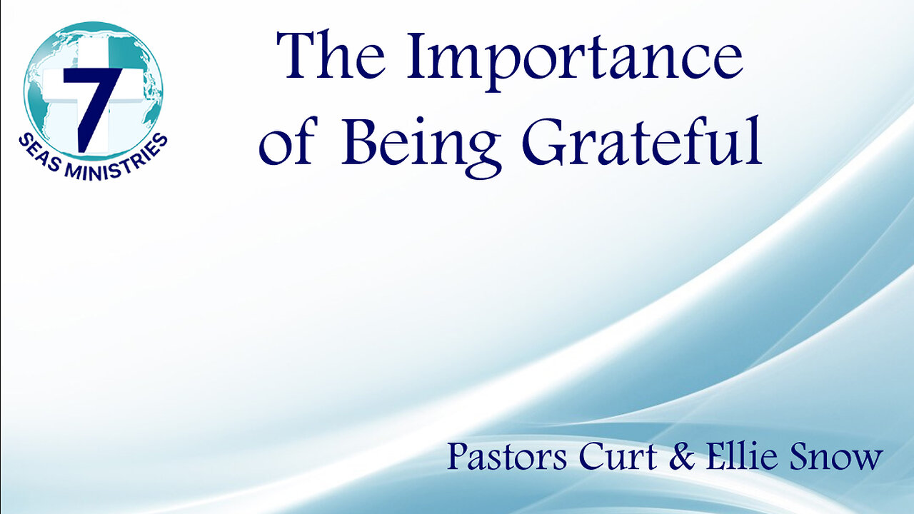 The Importance of Being Grateful