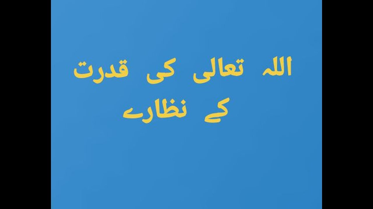 Allah tall a ki qadrat ka nazaray