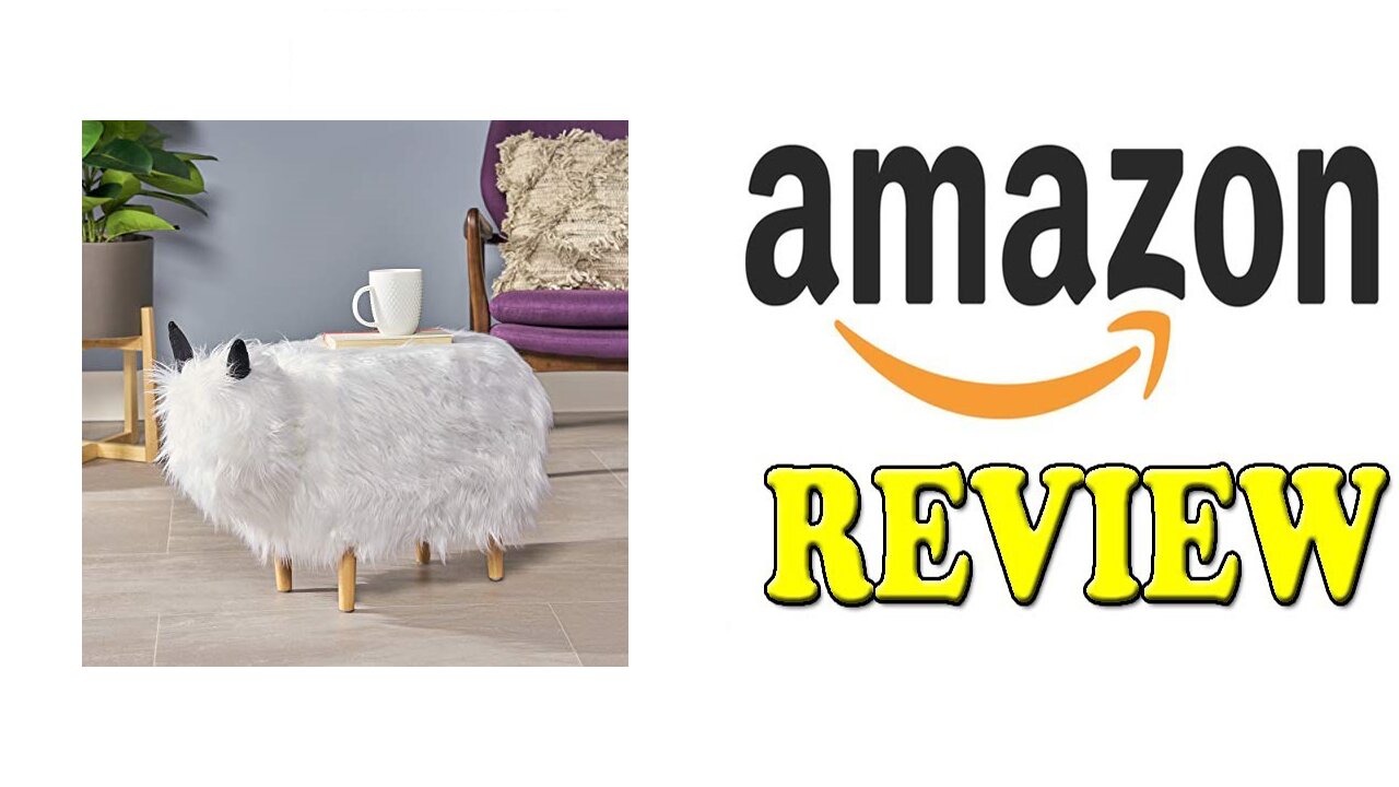 Kamla Furry Yak Ottoman White Review