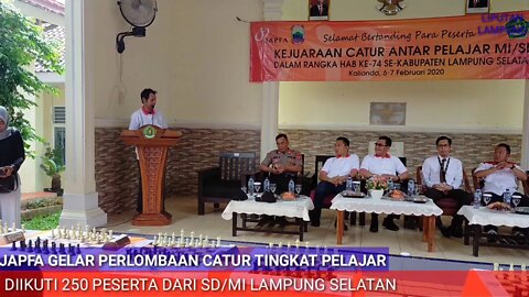 JAPFA GELAR PERLOMBAAN CATUR UNTUK PELAJAR DI LAMPUNG SELATAN