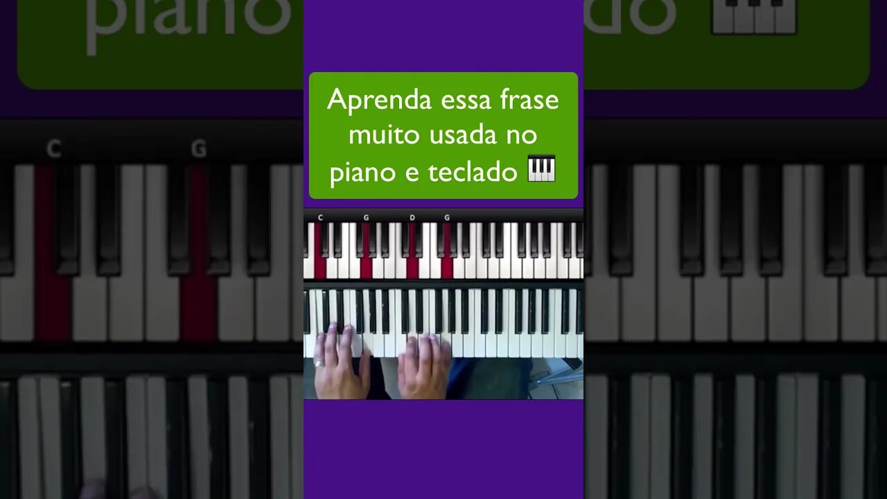 Aprenda essa frase muito usada no piano e teclado 🎹