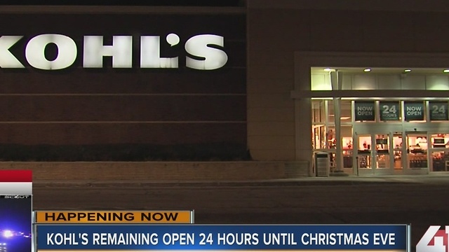 Kohl's open 24/7 until 6 p.m. Christmas Eve