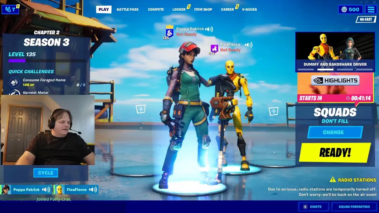 Plsying Fortnite with the Grandkids Episode5