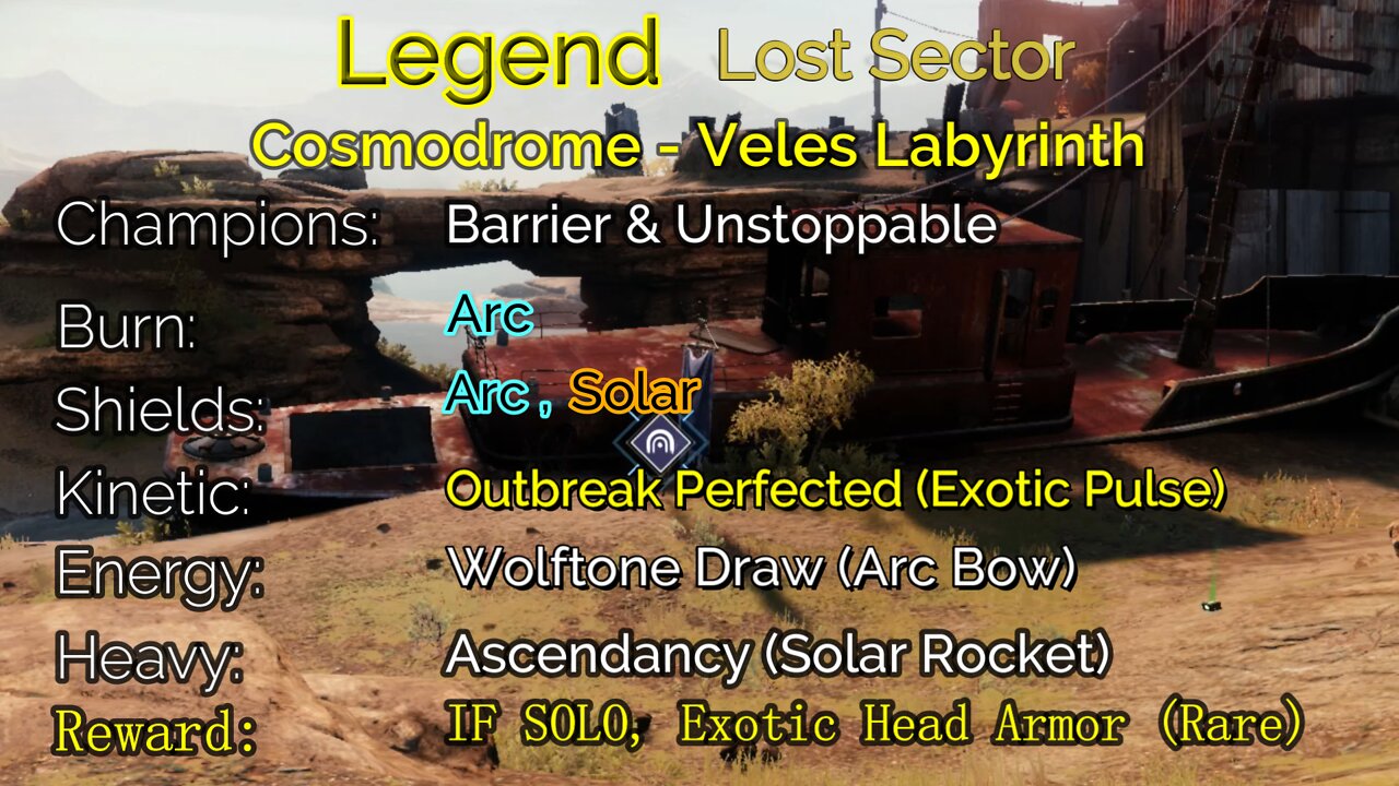 Destiny 2 Legend Lost Sector: Cosmodrome - Veles Labyrinth 5-10-22