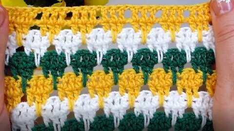 colourful drops stitches simple crochet pattern