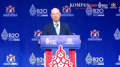 Projev Klause Schwaba na summitu G20 v Indonésii, ve kterém představil nový světový řád