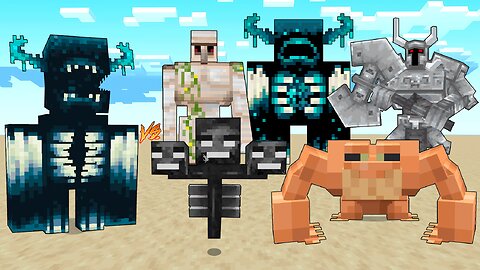 Monster Warden Vs Warden, Ferrous Wroughtnaut, Mutant Frog, Iron golem, Wither