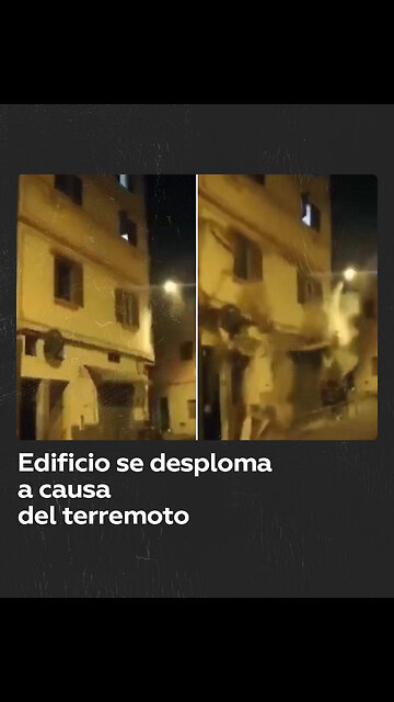 Un edificio colapsa tras el terremoto en Marruecos