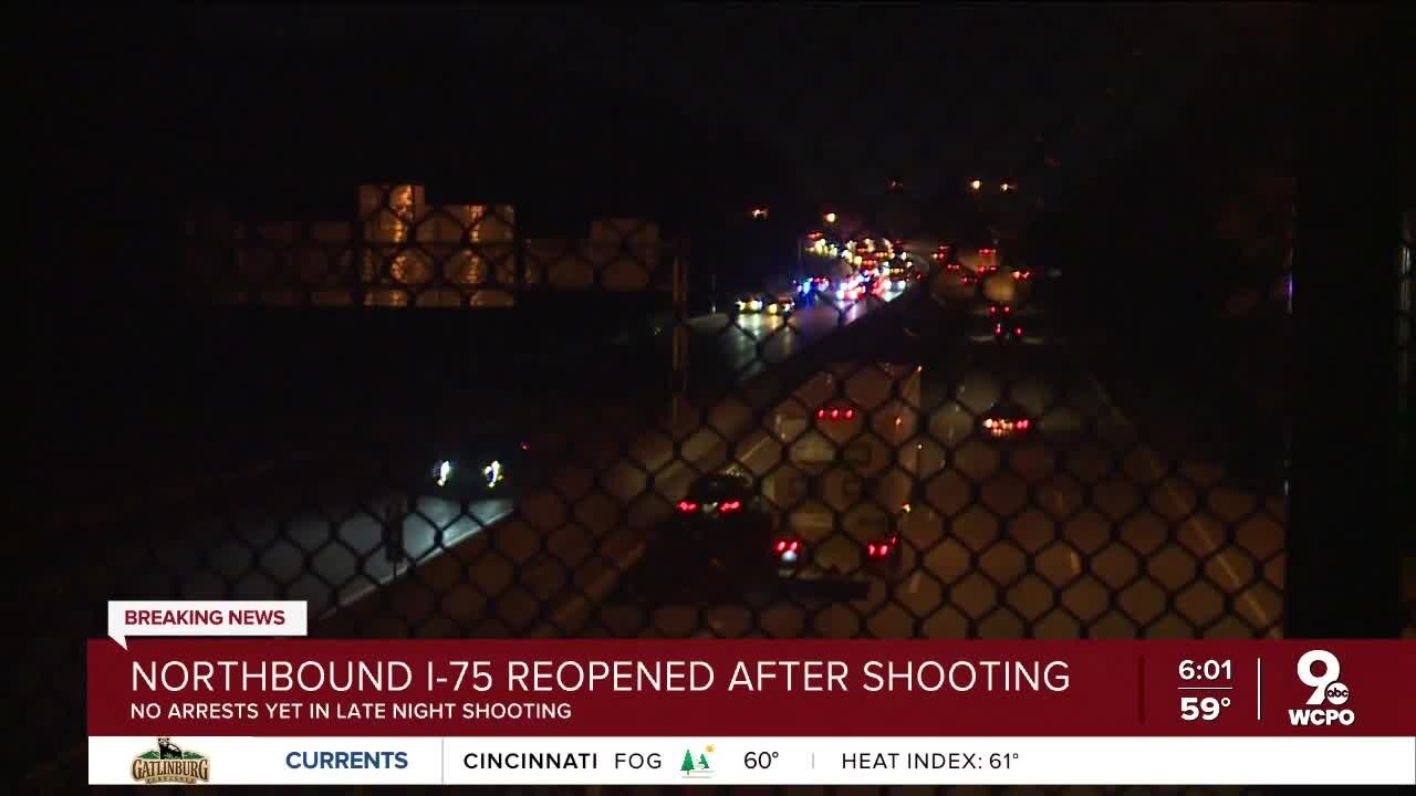 Northbound I-75 reopened after shooting