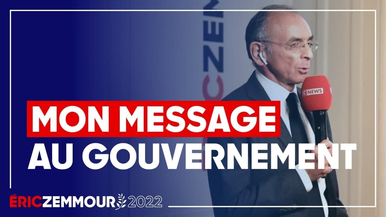 Eric Zemmour : Ce que j'ai dit au gouvernement