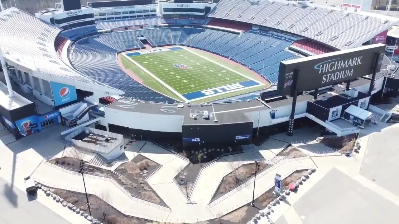 Drone footage of Highmark stadium: Orchard Park, NY - #buffalobills #jamestownny