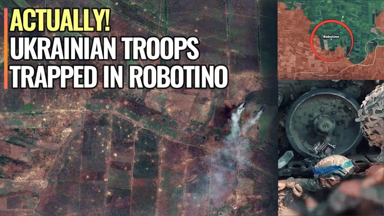 Apparently Ukrainian troops were trapped by Russian forces in Robotino