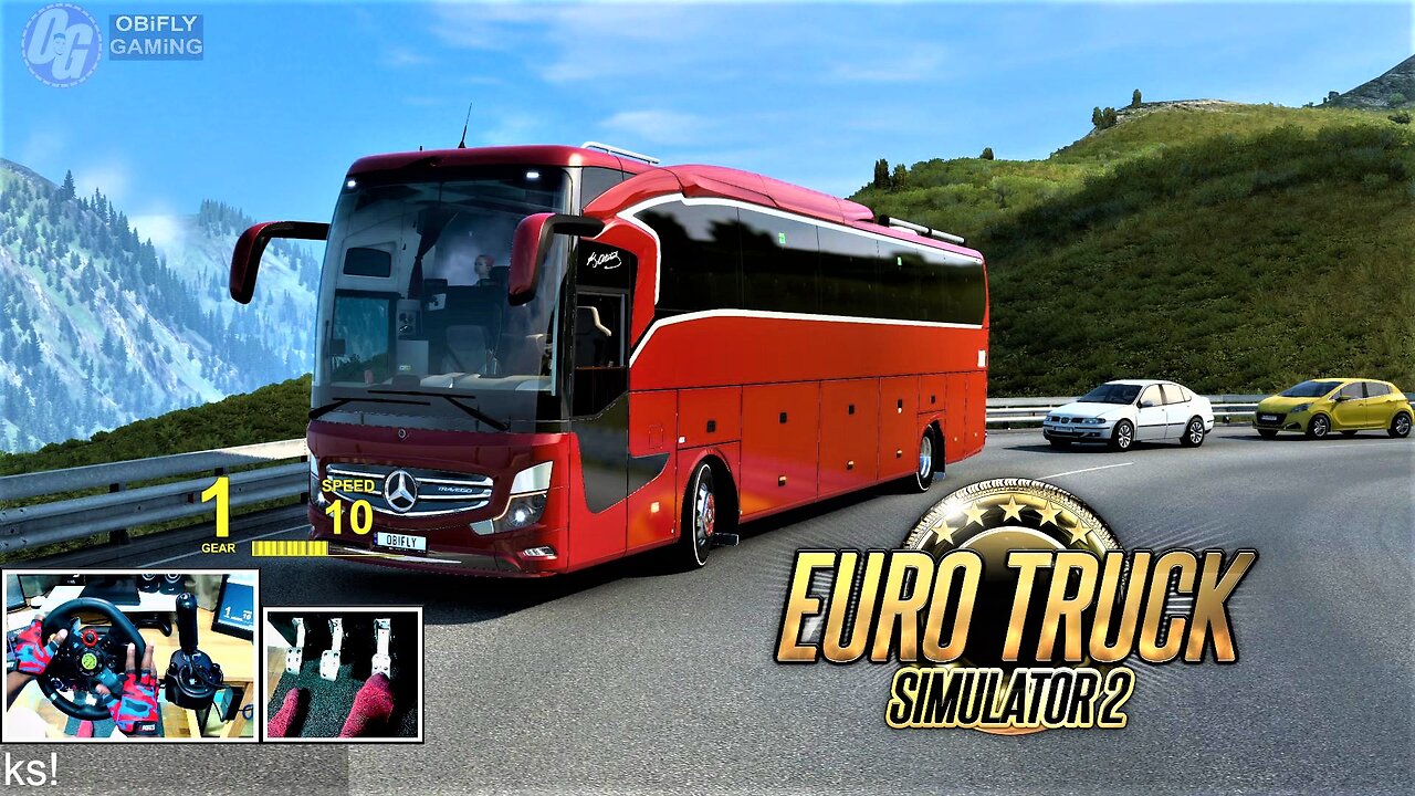 ETS2 1.46 Mercedes Benz shd 2022 Travego bus mod - Austrian Alps