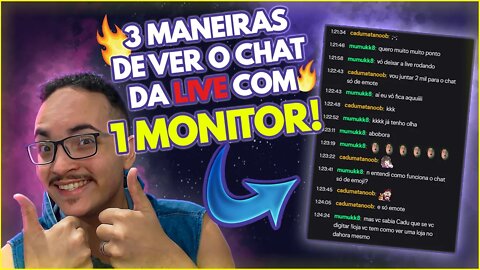 3 MANEIRAS DE VER O CHAT DA LIVE COM UM MONITOR SEM USAR O CELULAR