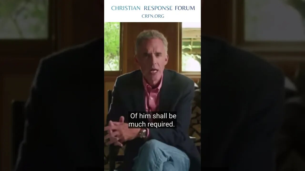 Jordan Peterson - The Responsibility of The Privileged - Christian Response Forum #shorts