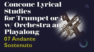 CONCONE Lyrical Studies for Trumpet or Horn 07 w/Orchestral Play Along