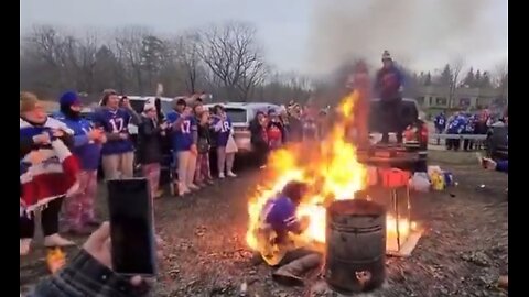 Bills Fan Sets Himself On Fire In The Stupidest Way Possible