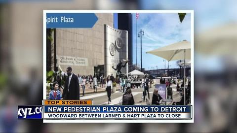 Spirit Plaza shutting down part of Woodward in Detroit