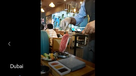 WOW, Lovely Steak on the table in Dubai
