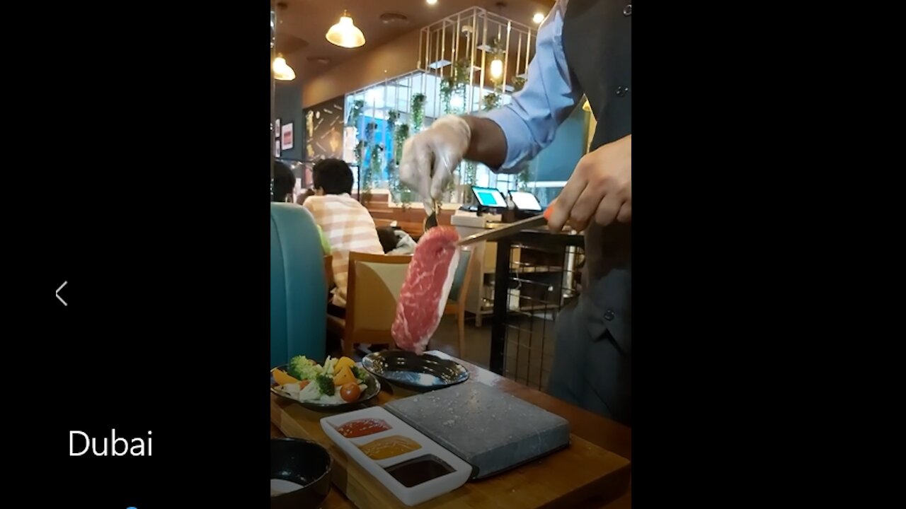 WOW, Lovely Steak on the table in Dubai