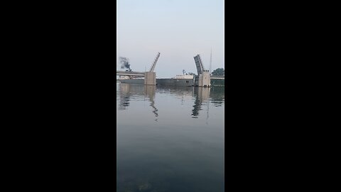 Ship coming through the Saint Joseph river, Saint Joeseph, Michigan