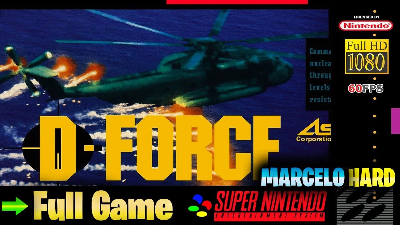 D-Force - Super Nintendo (Full Game Walkthrough)