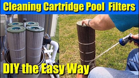 💦Pool Help 4 ● Cleaning Cartridge Filters the Easy Way and Reinstall for Pentair CC 420 ✅