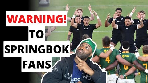 Warning to Springbok Fans: Springboks vs All Blacks 2022