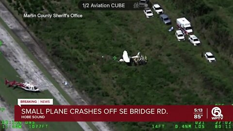 Small plane crash near Hobe Sound injures at least 1 person