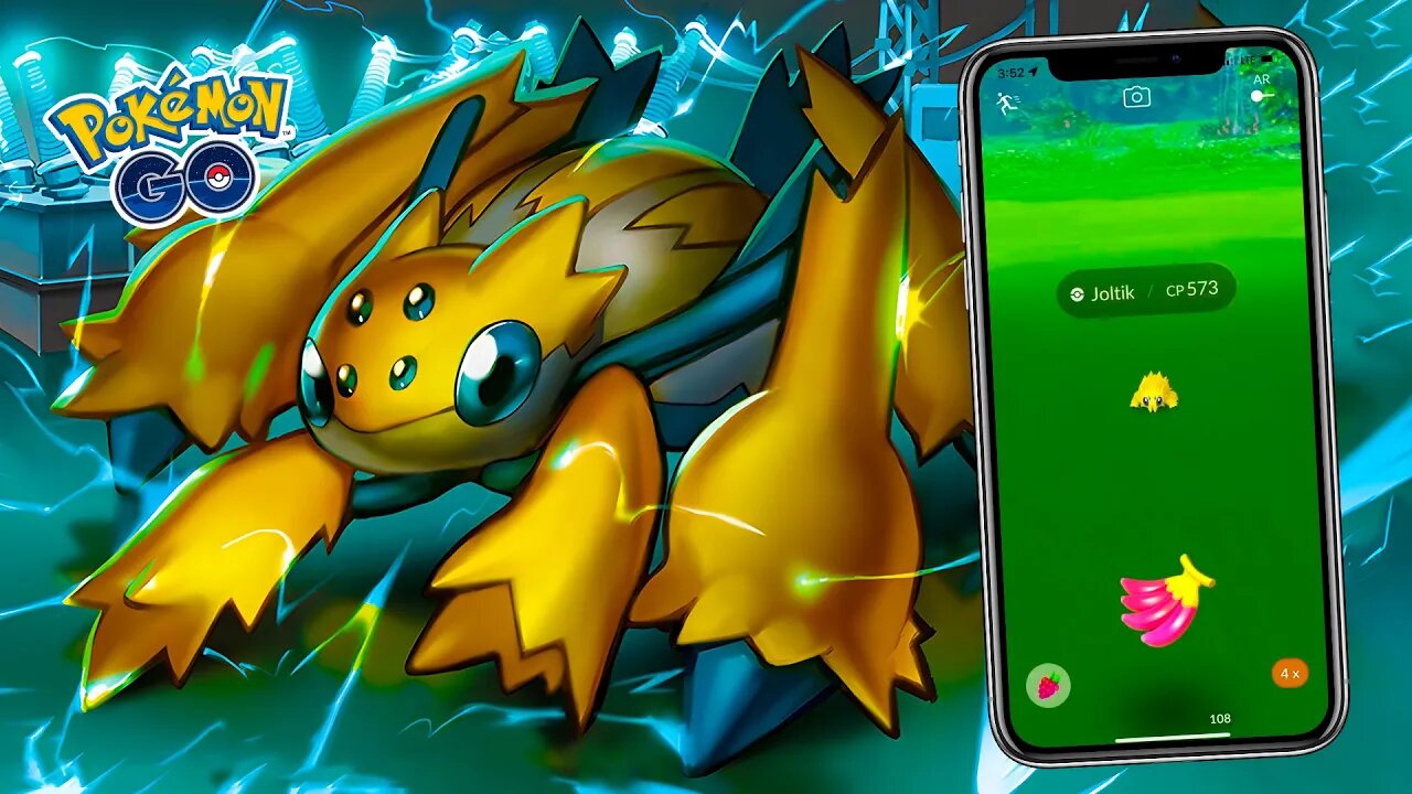 🕕 JOLTIK 100%! CONSIGA MUITO DOCE NA CAPTURA! Hora do Holofote! NÃO TEM SHINY! Pokémon GO!