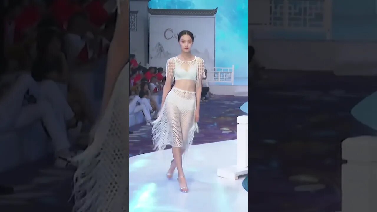 "Powerful Steps: Fitness Girl Ramp Walk"