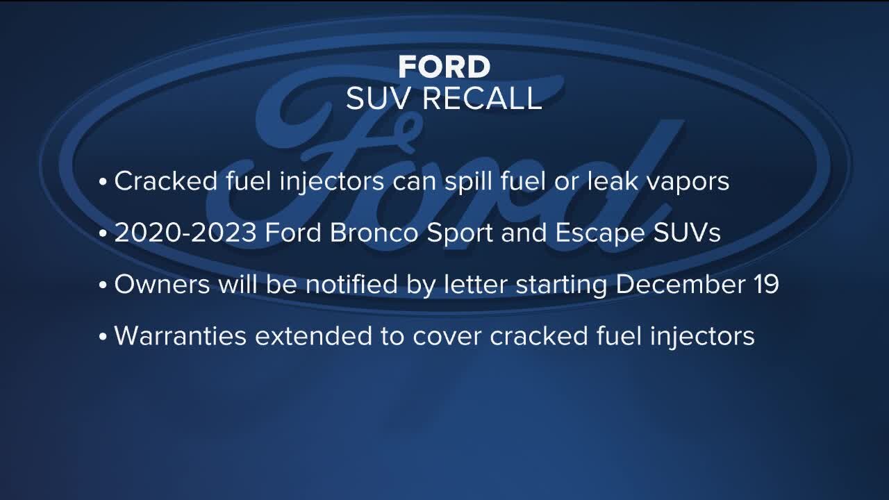 Ford recalls over 634K SUVs due to fuel leaks and fire risk