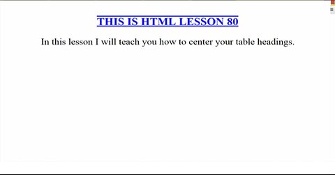 HTML Lesson 80