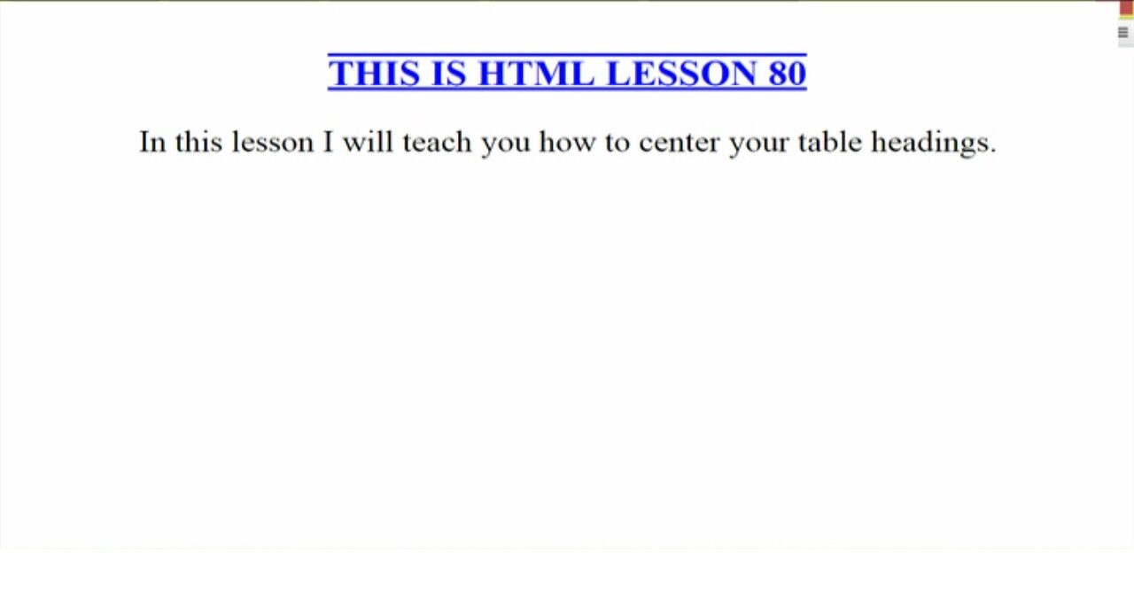 HTML Lesson 80