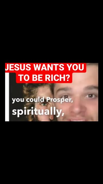 Jesus wants you to be RICH?