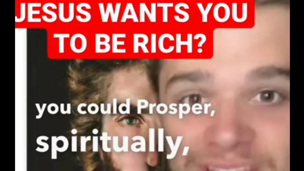 Jesus wants you to be RICH?