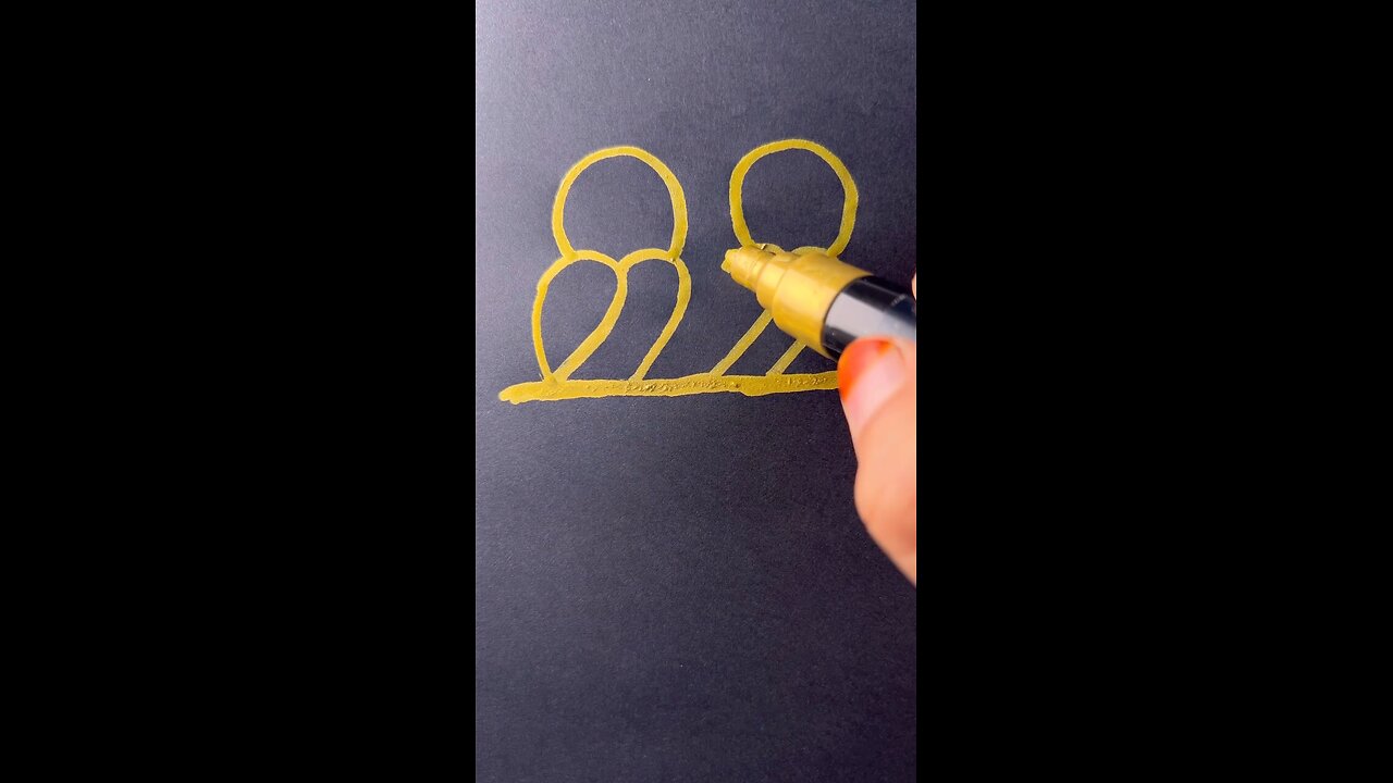 easy 2 birds drawing