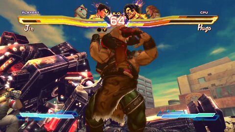 Street Fighter X Tekken: TORO (Swap Costume) & Jin vs Steve & Hugo - 1440p No Commentary