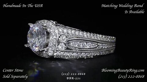 BBR 521E Engagement Ring By BloomingBeautyRing.com