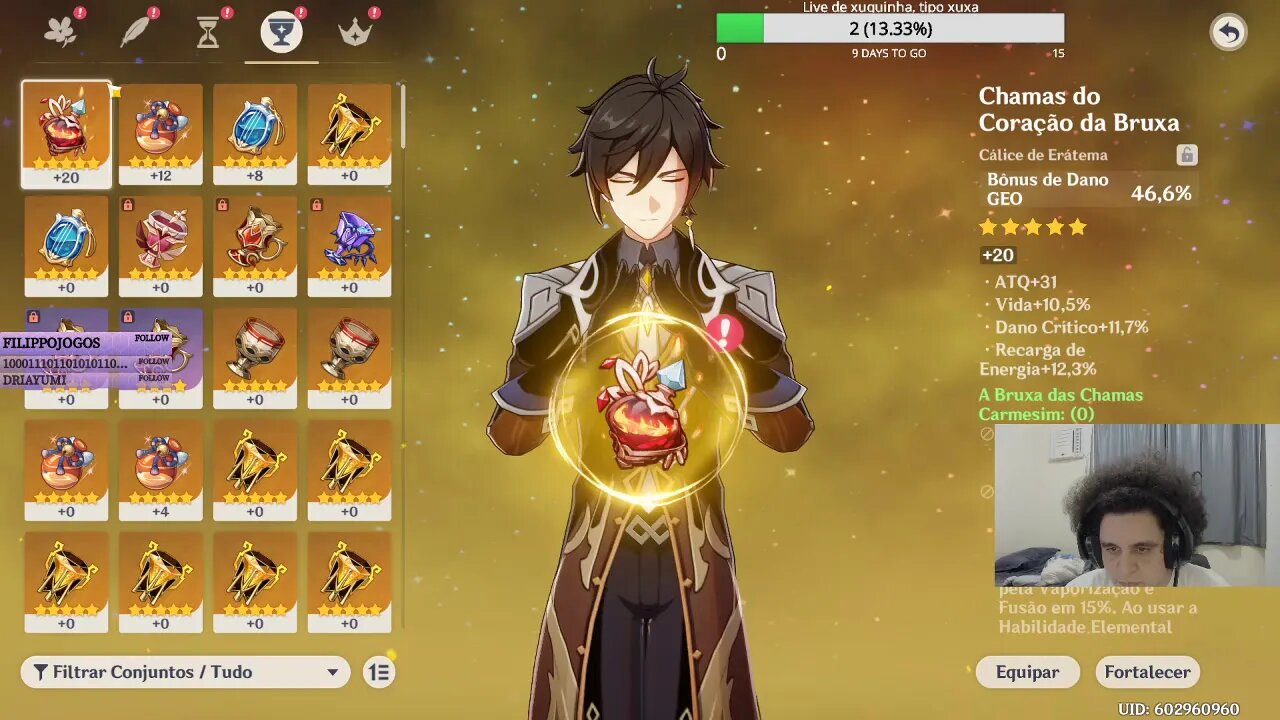 (Genshin)Minha build tankzera do Zhongli